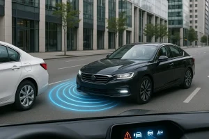 آینه جانبی خودرو با هشدار نقطه کور و خروج از خط