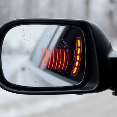 خرید و قیمت آینه تاشو برقی کراس با کلید فابریک